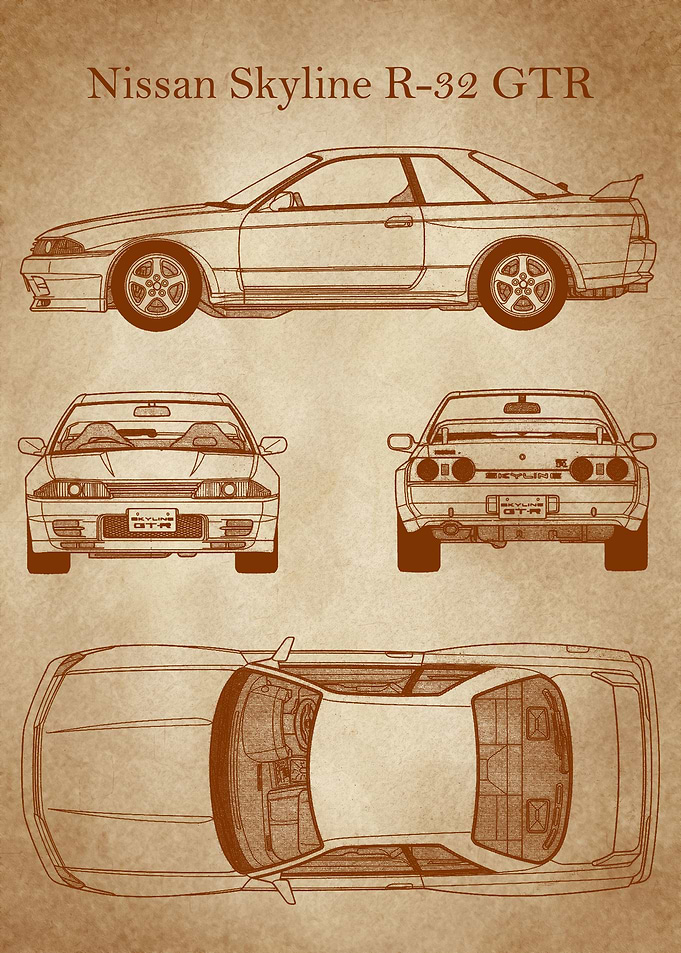 Nissan Skyline R32 GTR old