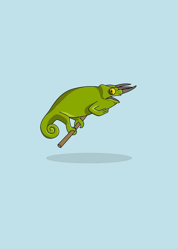 the green chameleon