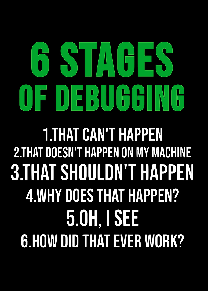 6 stages of debugging