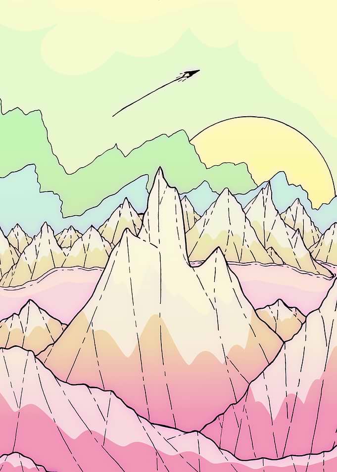 The pale hue lands