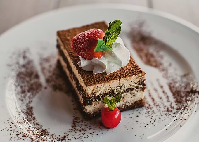 Cake with fruits