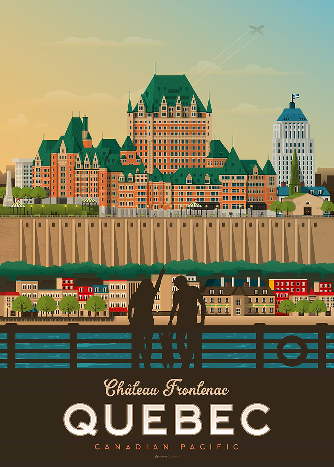 Quebec City Travel Poster