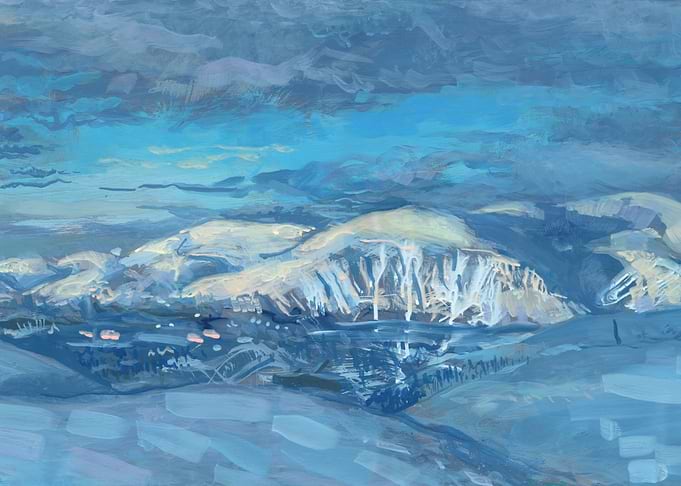 Winter Mountains Landscape