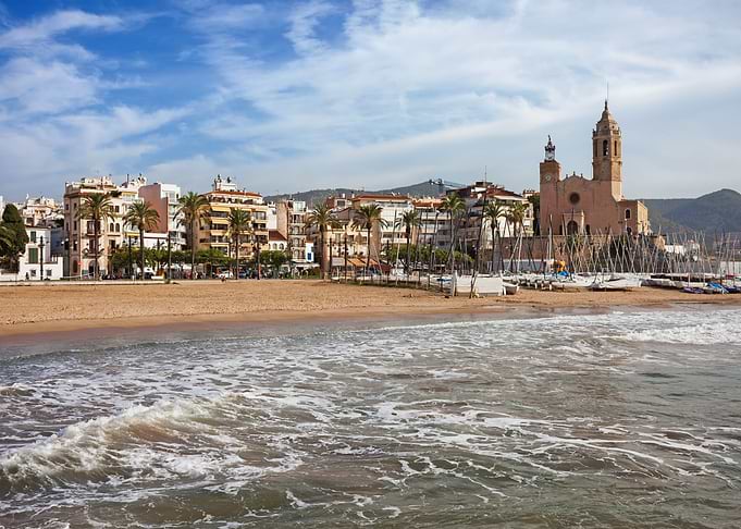 Sitges Sea Town In Spain
