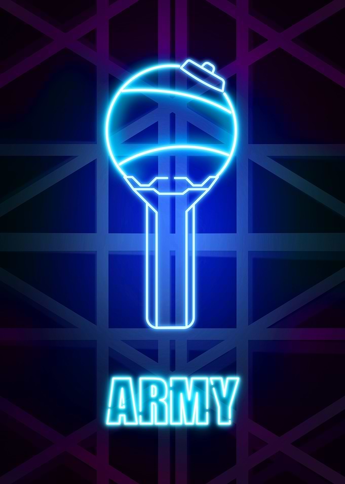 Army light stick Neon art