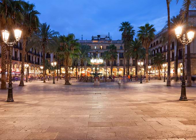 Placa Reial in Barcelona