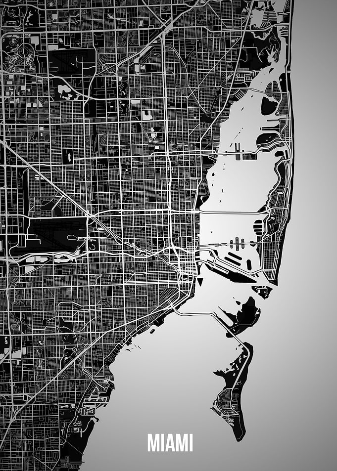 Miami dark map