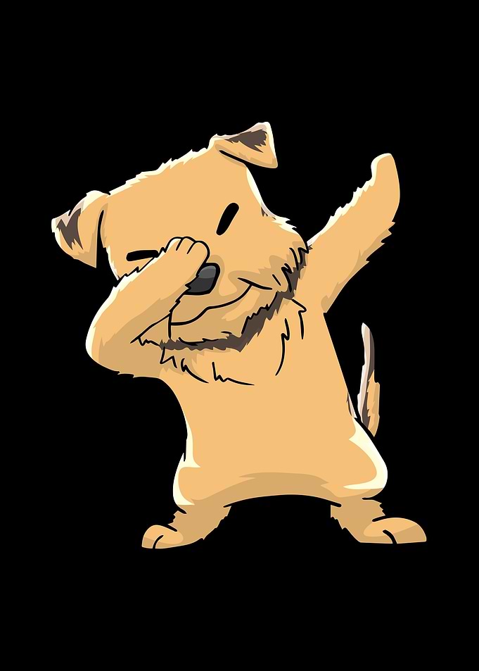 Airedale Terrier Dabbing