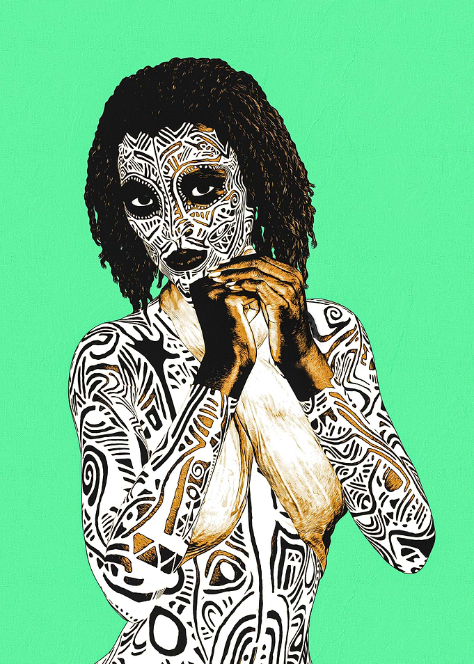 African Tribal warrior