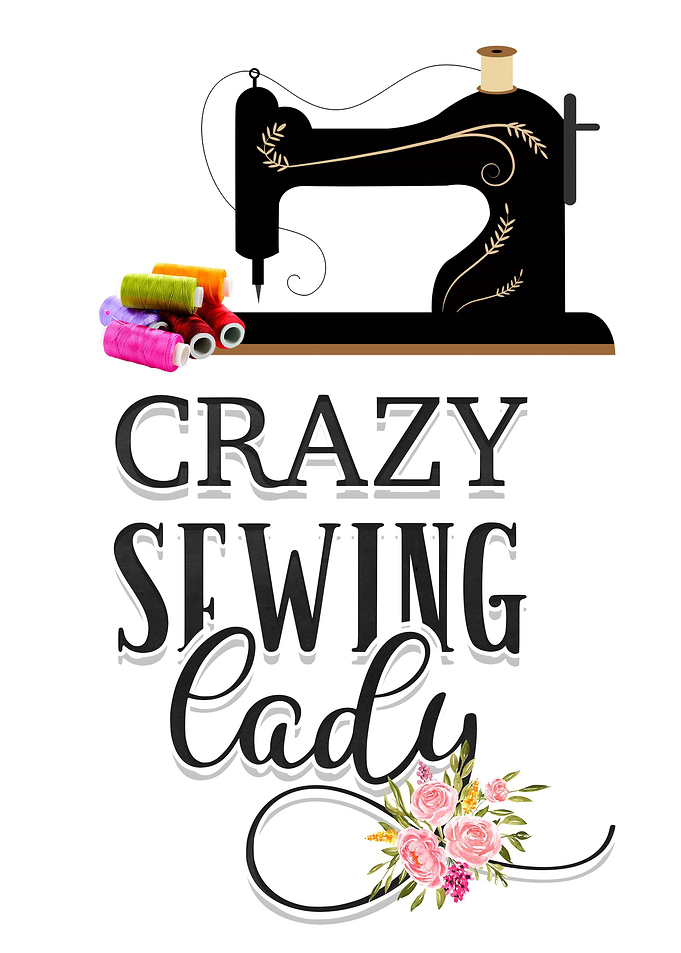Crazy sewing lady