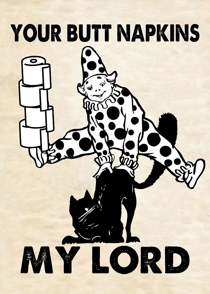BUTT NAPKINS CLOWN2 OFF