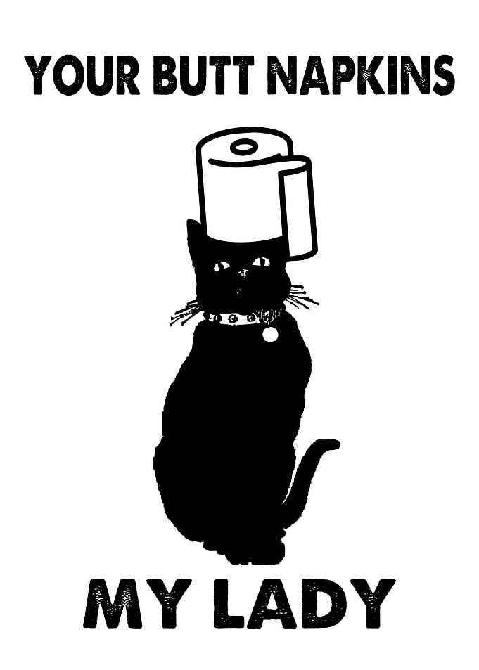 BUTT NAPKINS CAT1 WHITE