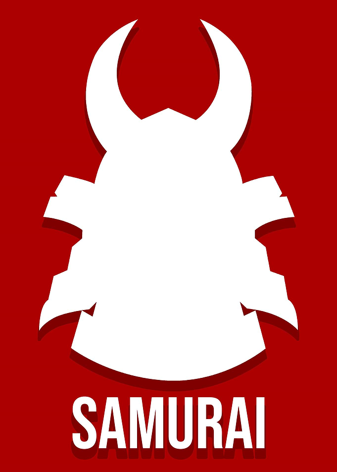 samurai simple poster
