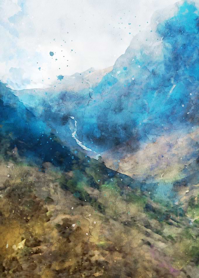 Mountains painting