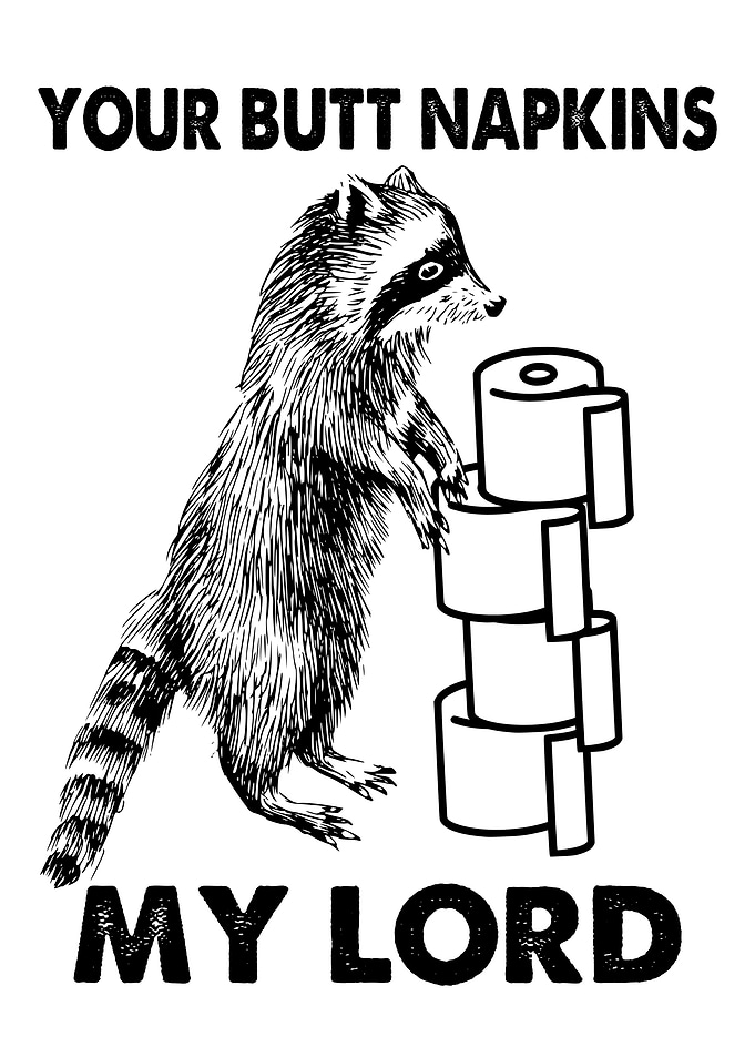 BUTT NAPKINS RACCOON OFF