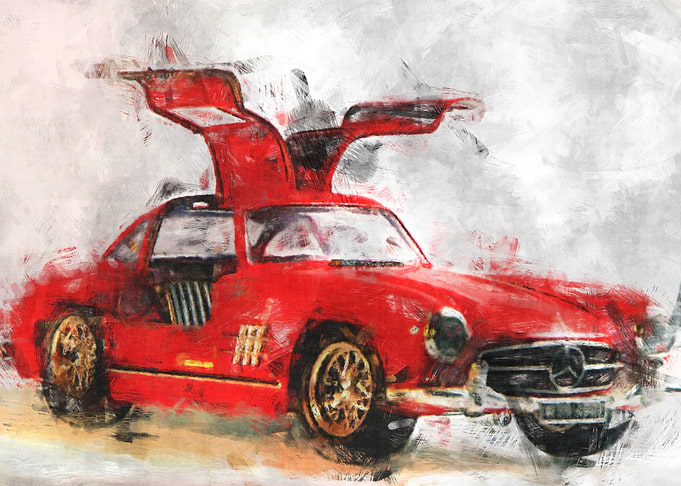 Oldtimer in red