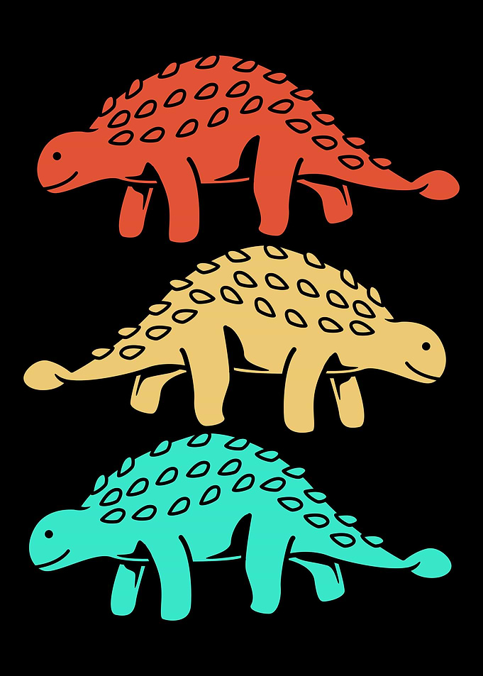 Ankylosaurus Colorful
