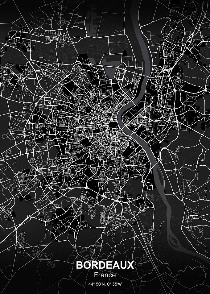 Bordeaux france map