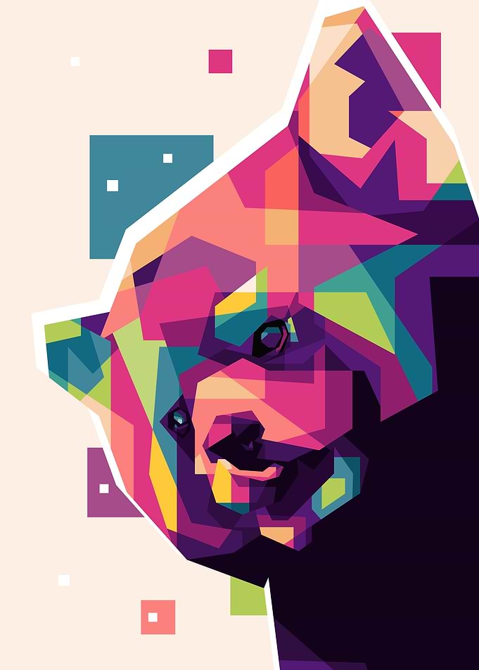 Red Panda Popart