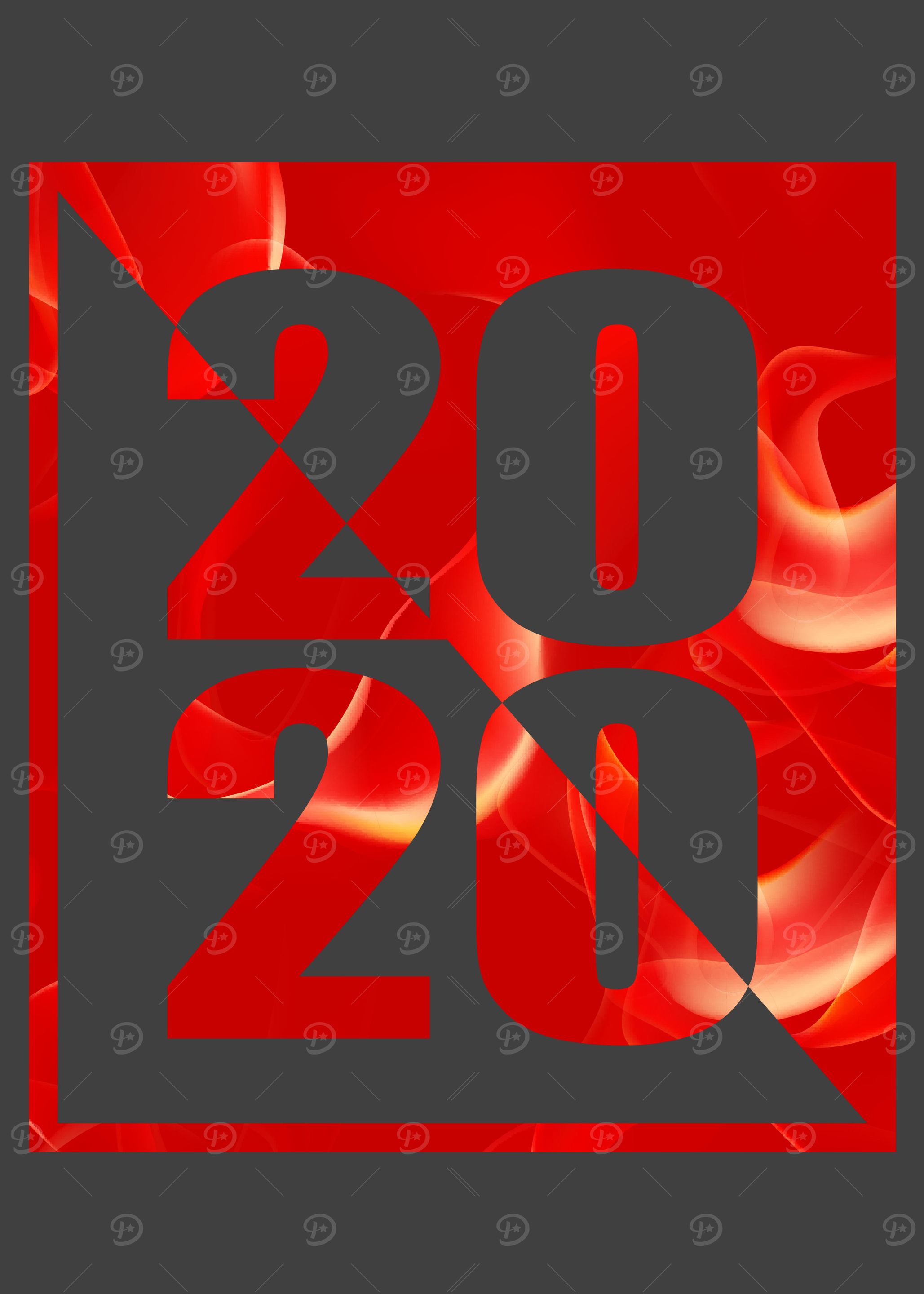 Colored year 2020