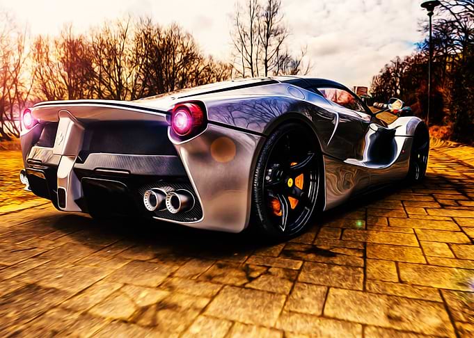 Silver Ferrari