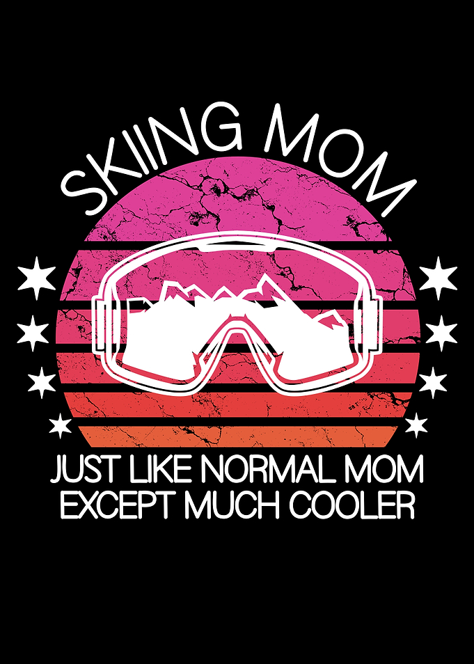 Skiing mom