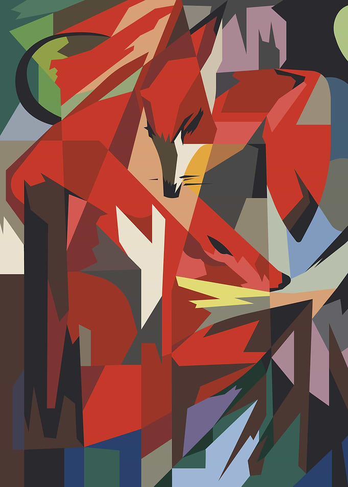 Foxes by Franz Marc