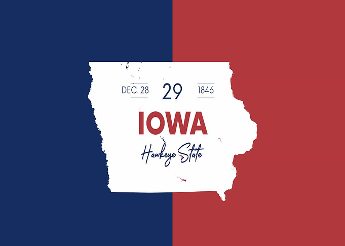 Iowa state map