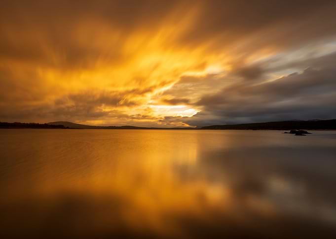 lake reservoir sunrise