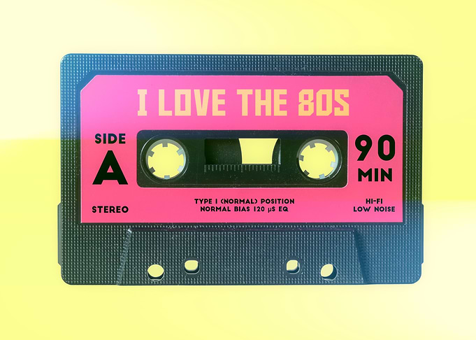 Cassette tape text vaporwa
