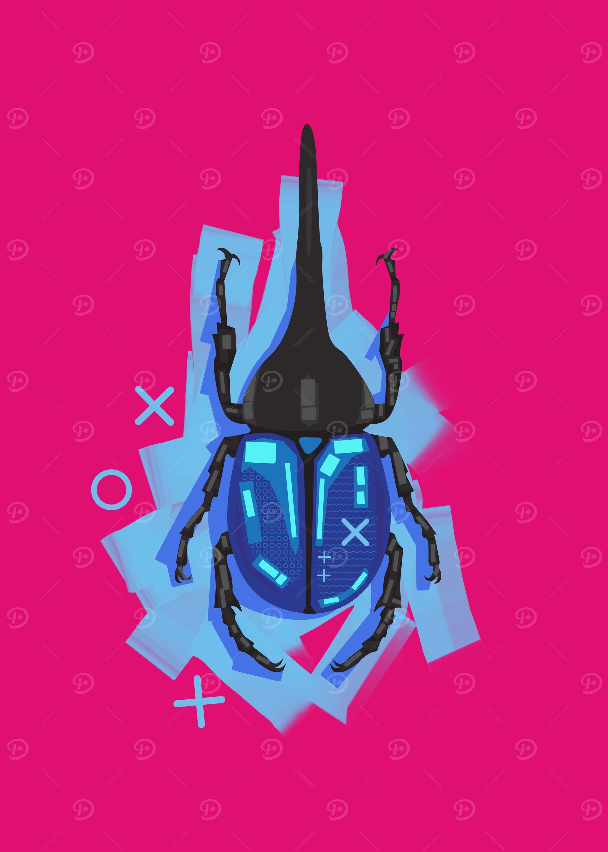 Blue Beetle Pop art