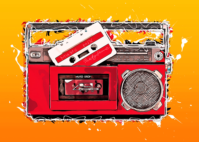 Music tape retro