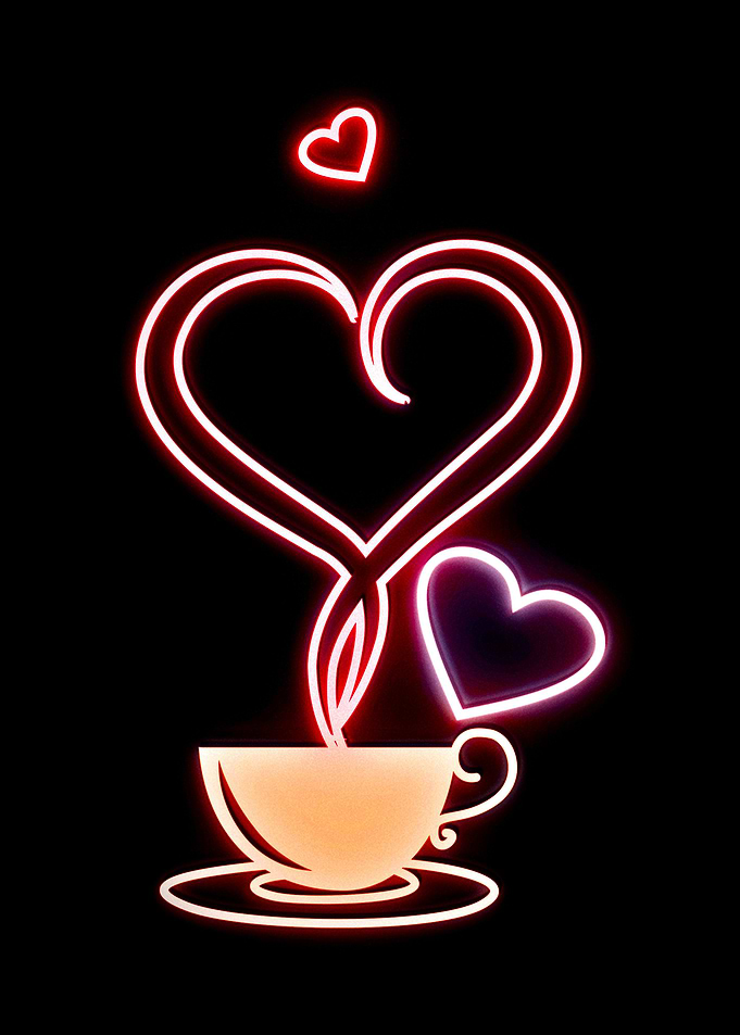 love coffee neon