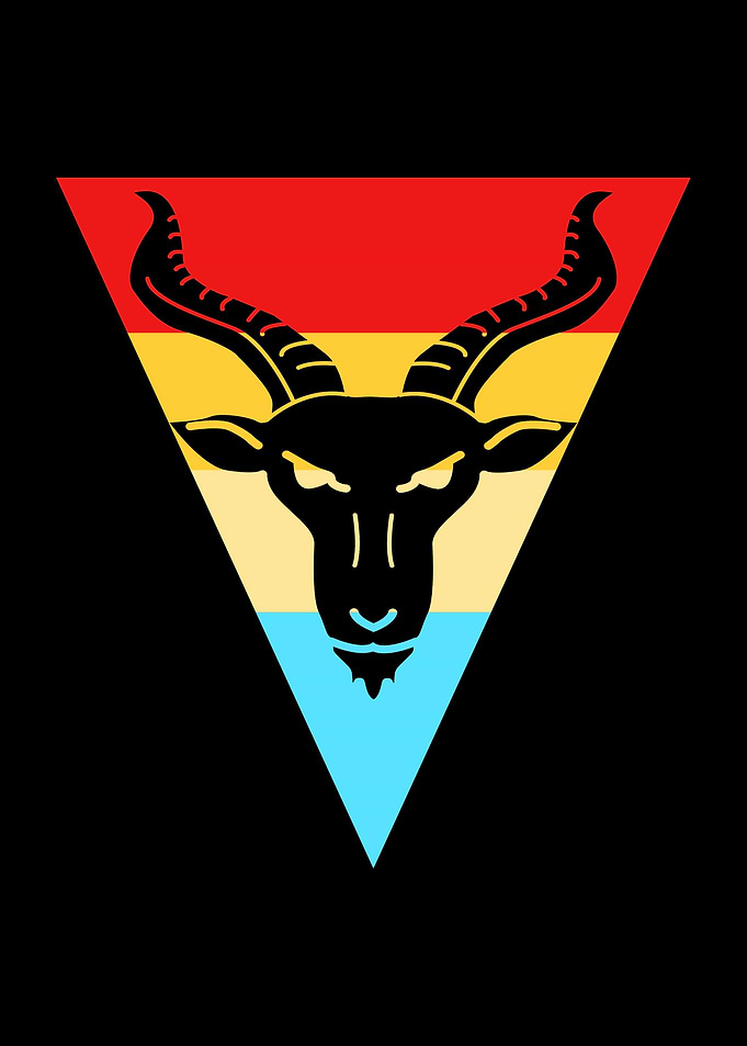 Capricorn Goat Retro