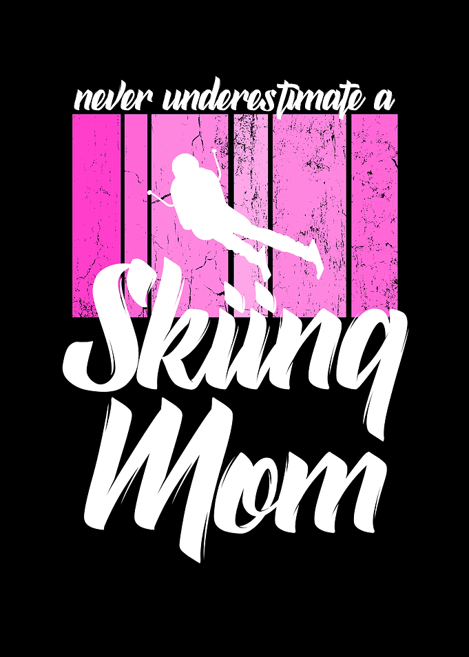 a skiing mom