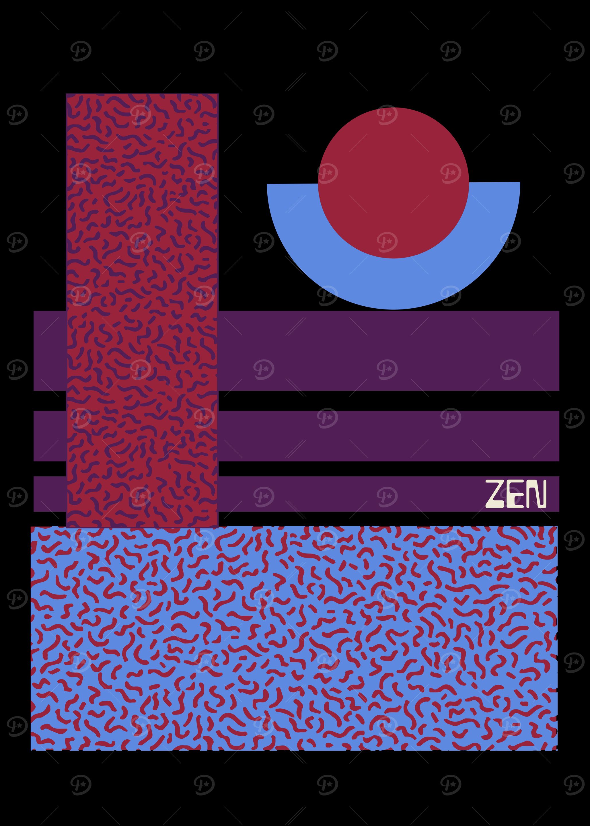 Zen im Memphis Stil 80er