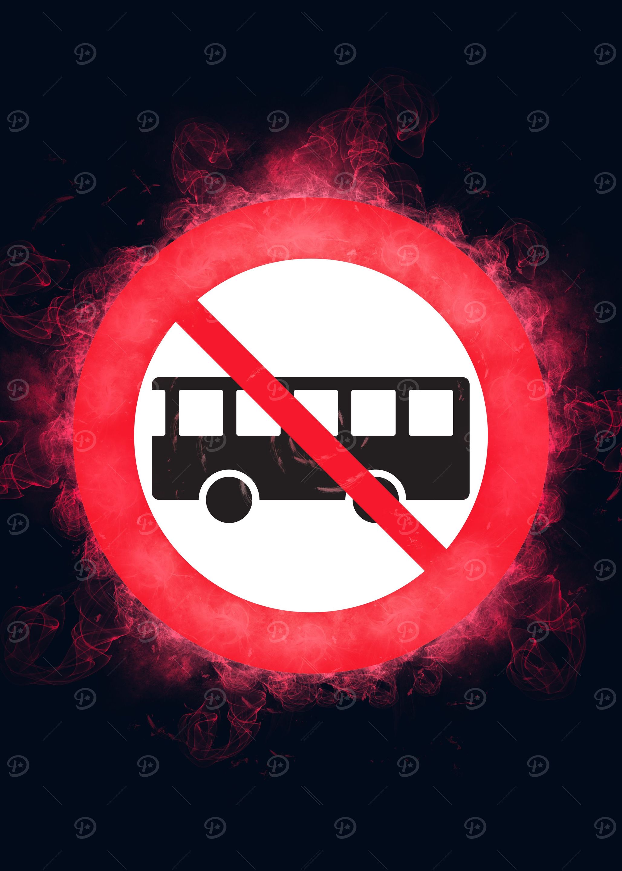 bus traffic forbidden sign