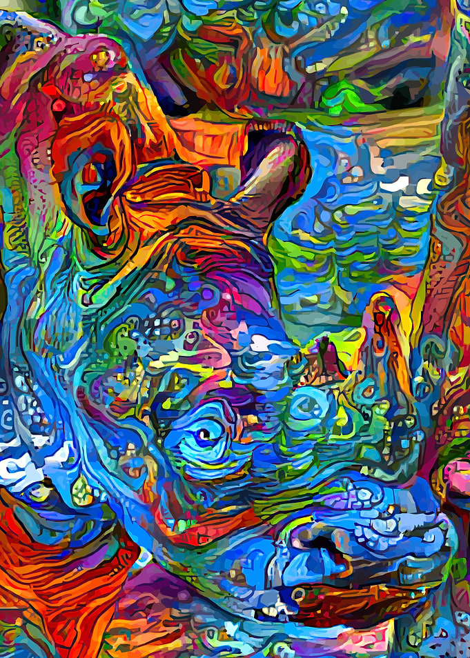 Rhinoceros Savannah Art