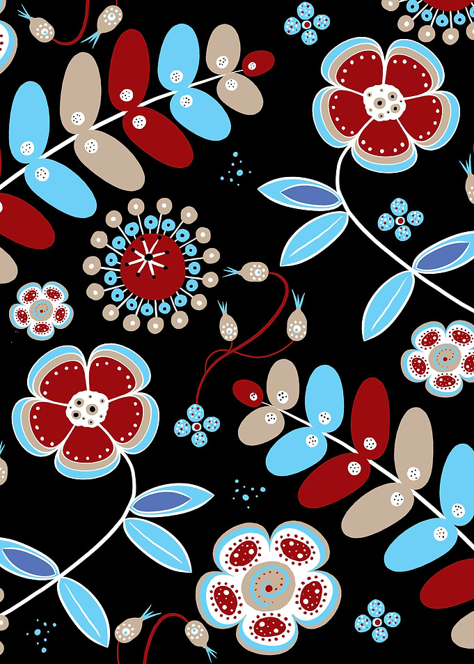 Retro Bohemian Flowers