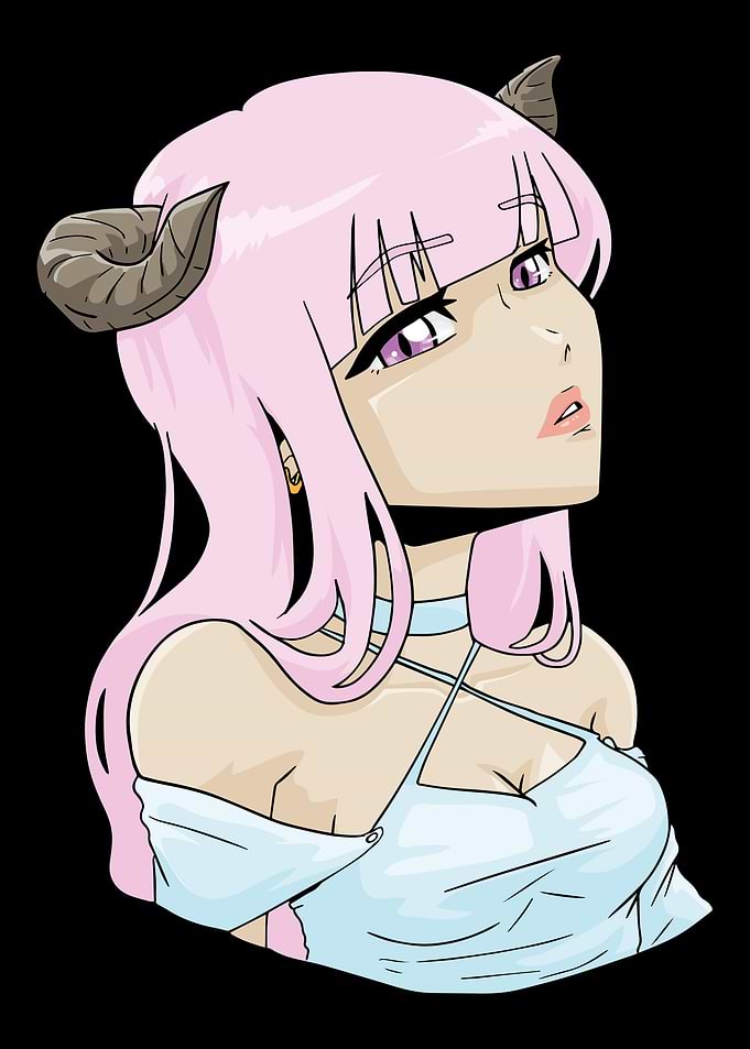 Anime Girl Pastel Goth Men