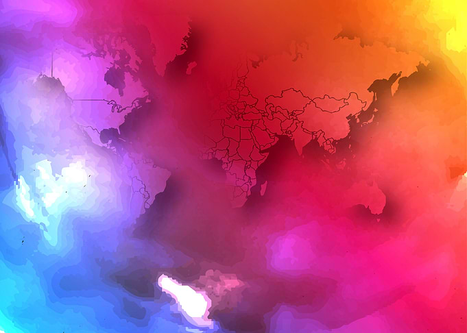 Colorful Worldmap abstract