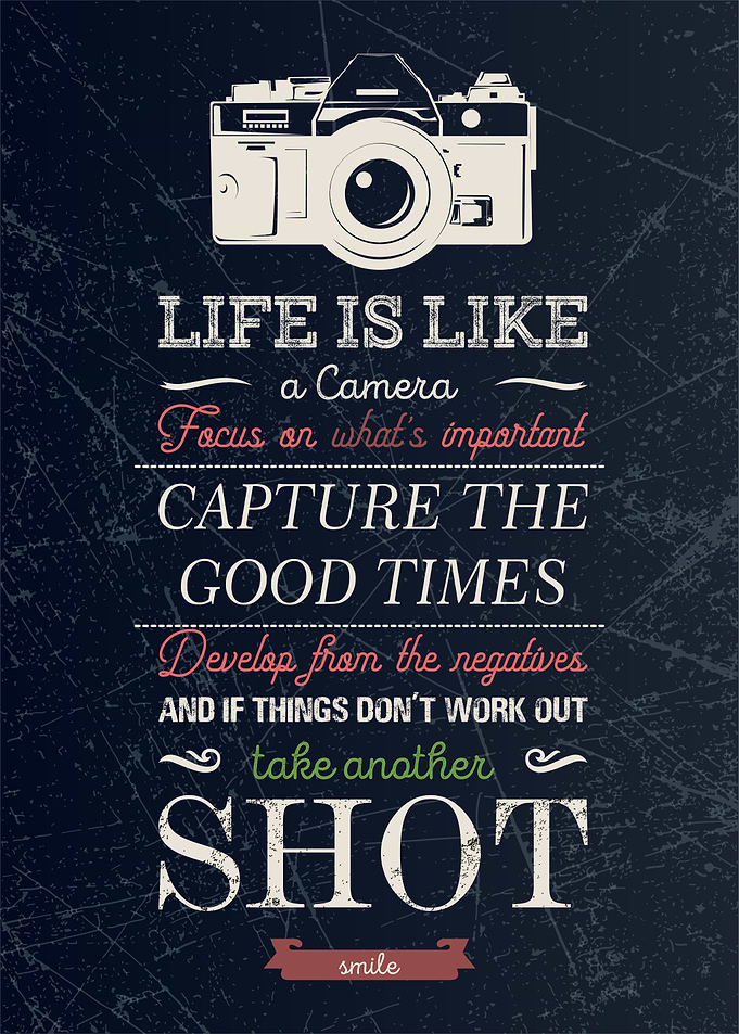 life is like a camera