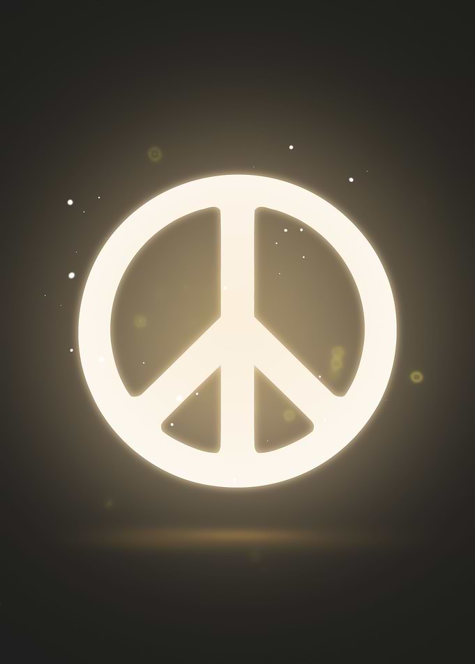 Glowing Peace Symbol