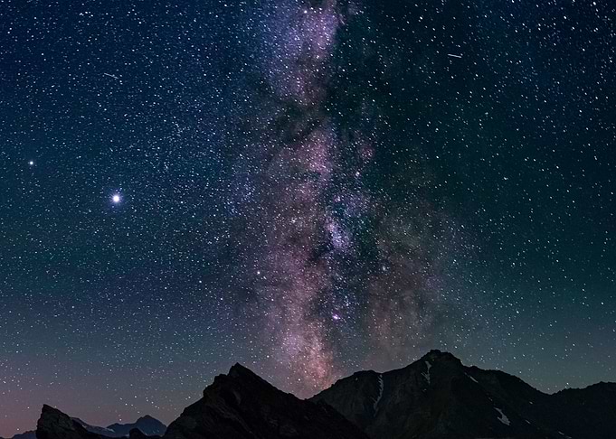 Milky Way mountain view