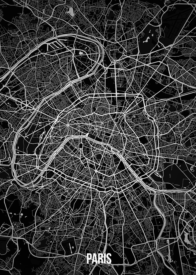 Paris dark map