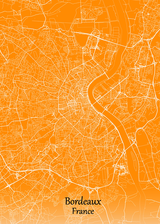 Bordeaux City Map France