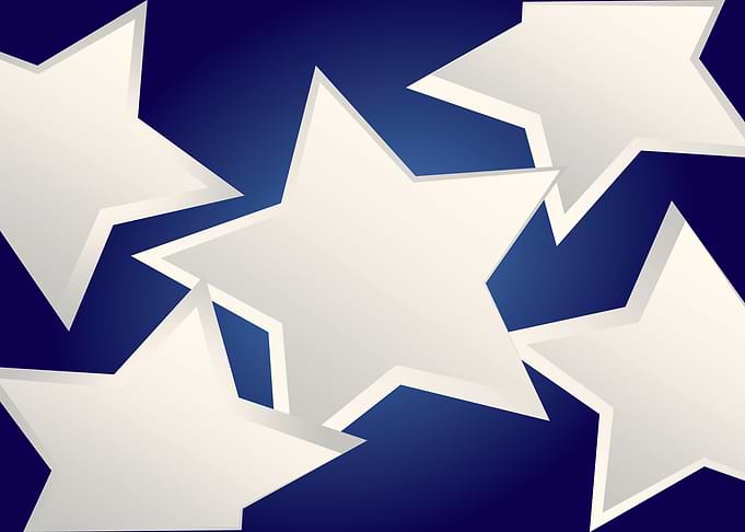 Five white stars