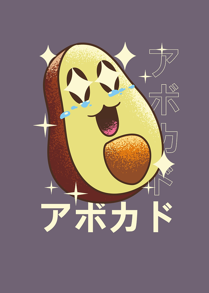 HAPPY AVOCADO KAWAII