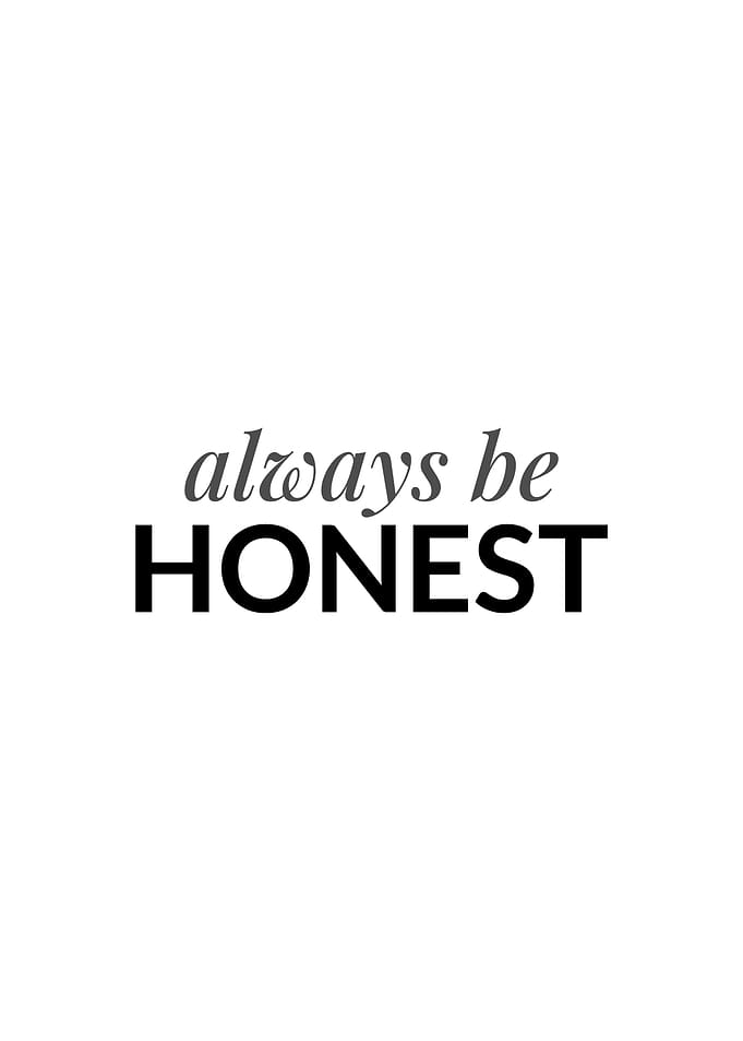 Always be Honest Quote