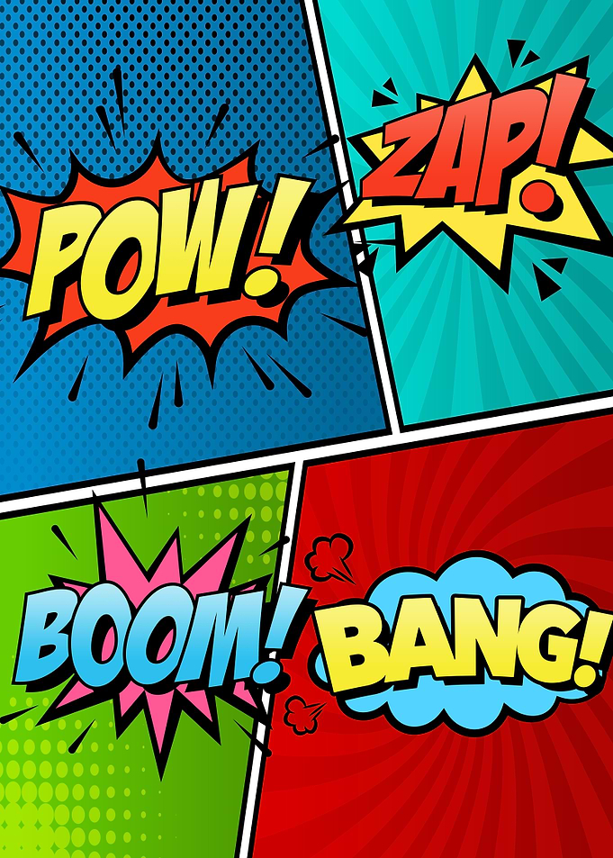 Comic Text POW ZAP BOOM